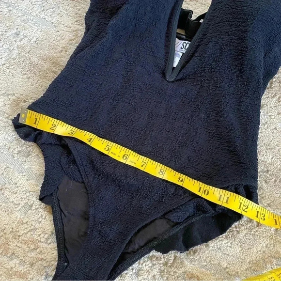 Beach Riot x Stone Cold Fox Late Bloomers Strapless One Piece Swimsuit Black: S - Picture 6 of 11